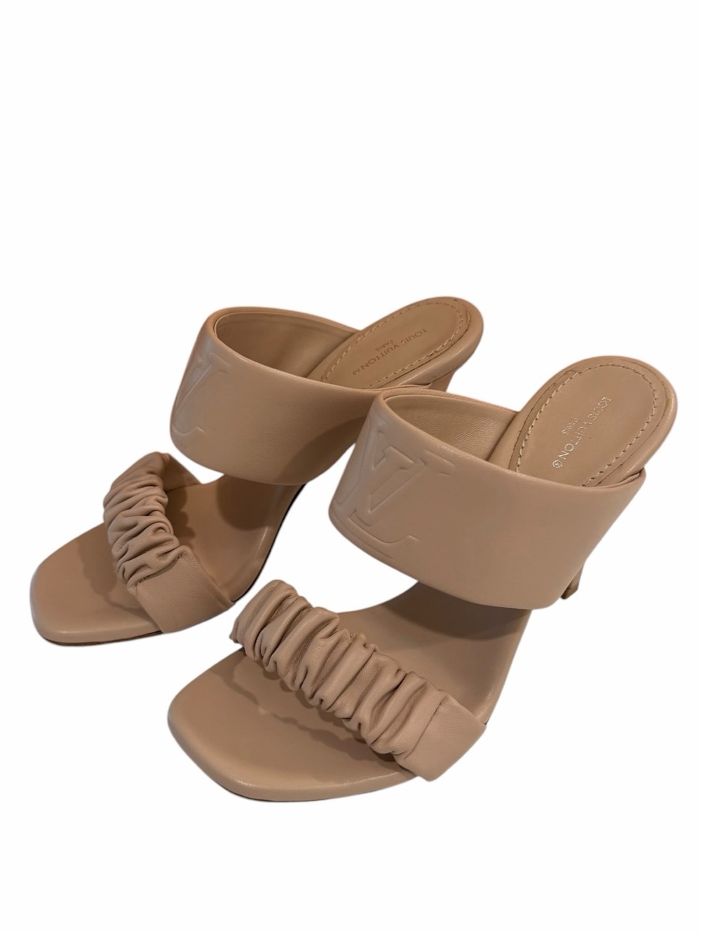 Louis Vuitton Drapy Heel Mules – Nude Beige – Size 37.5 - Picture 6 of 11